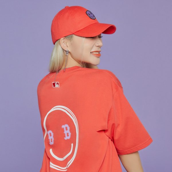 Áo MLB Smile Back Logo Overfit Short Sleeve T-shirt Boston Red Sox 3ATSL6023-43RDL