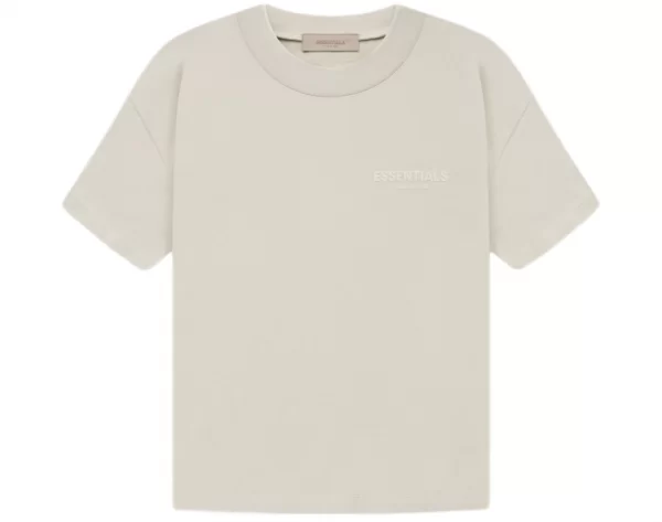 Áo Thun Essentials - Beige Cotton Jersey T-Shirt