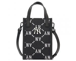 Túi Đeo Chéo MLB Monogram Diamond Jacquard Handphone Cross Bag New York Yankees Black 3ACRH012N-50BKS