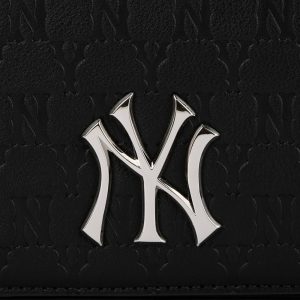 Túi MLB Monogram Hoodie Bag NY Yankees Black 32BGPB111-50L
