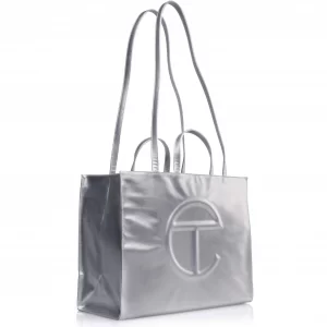Túi Telfar Shopping Bag Silver Large